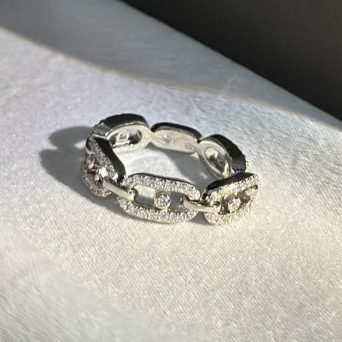Messika Move Uno Ring Paved Silver Cubic Zirconia