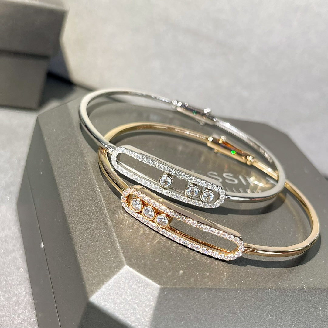 Messika Move Uno Paved Flex Bangle Cubic Zirconia Bracelet