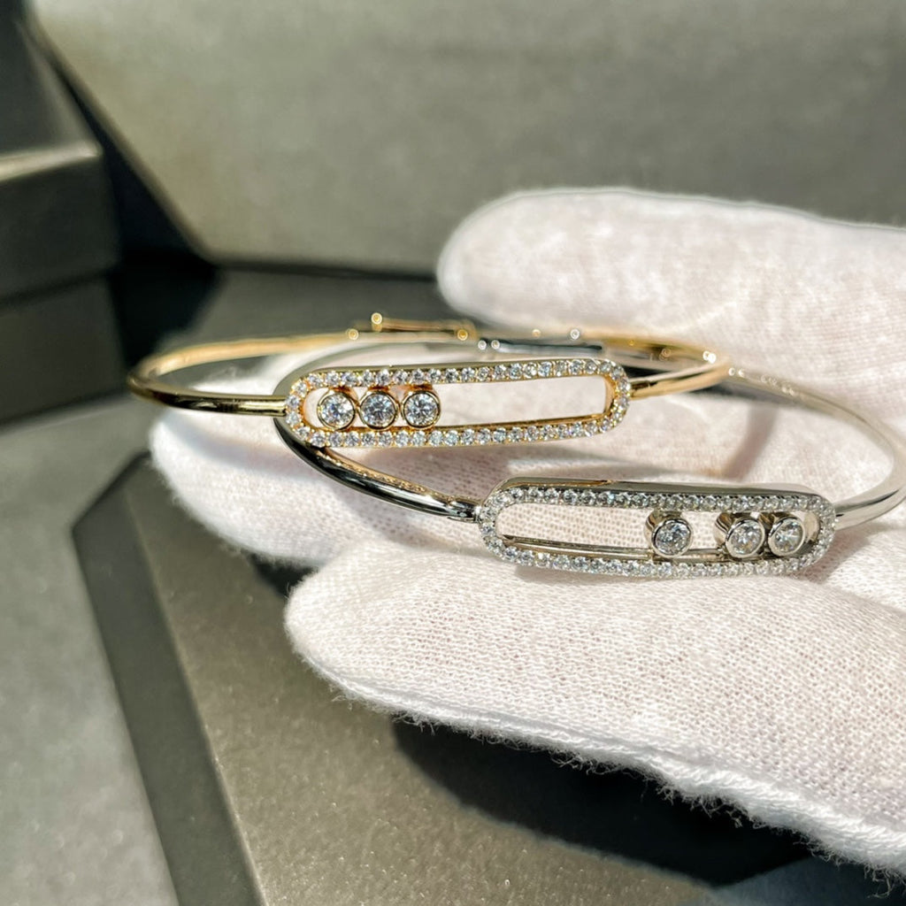 Messika Move Uno Paved Flex Bangle Cubic Zirconia Bracelet