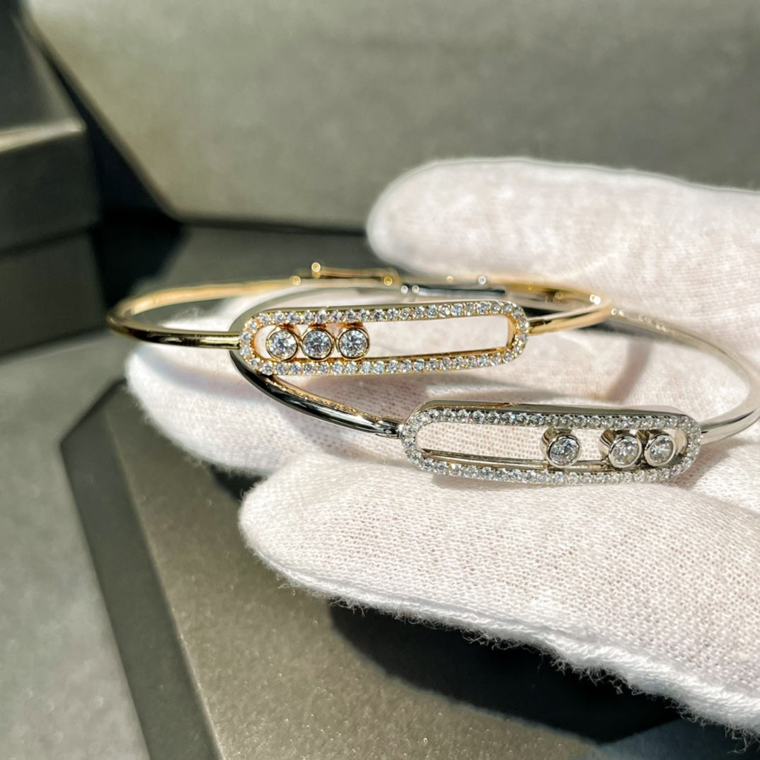 Messika Move Uno Paved Flex Bangle Cubic Zirconia Bracelet