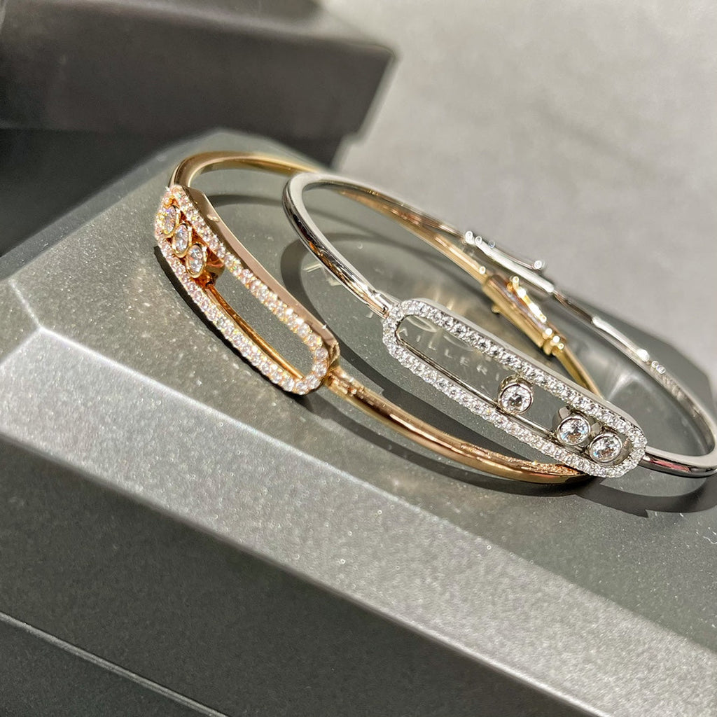 Messika Move Uno Paved Flex Bangle Cubic Zirconia Bracelet