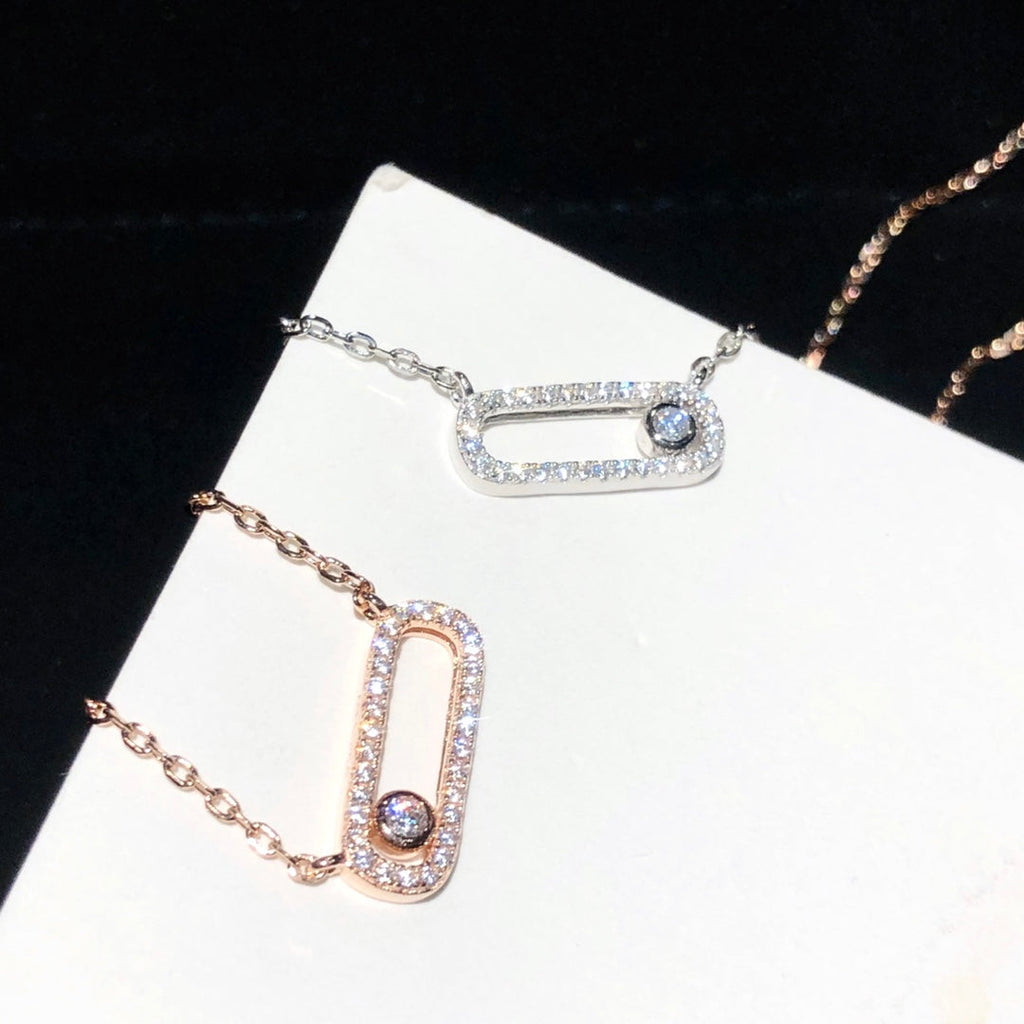 Messika Move Uno Paved Silver Cubic Zirconia Necklace