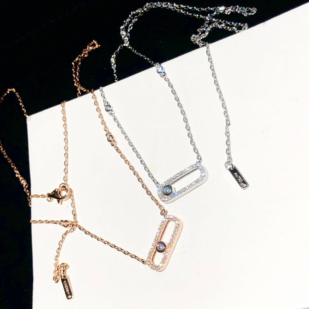 Messika Move Uno Paved Silver Cubic Zirconia Necklace