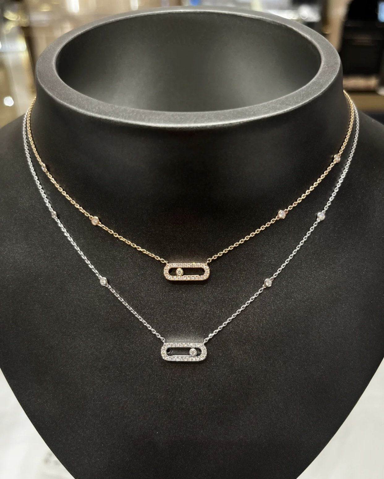 Messika Move Uno Paved Silver Cubic Zirconia Necklace