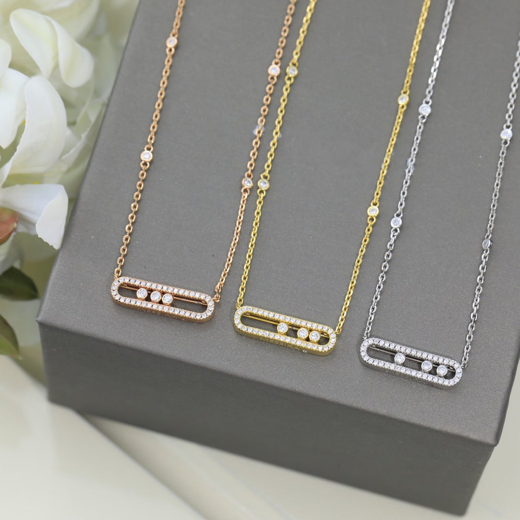Messika Move Cubic Zirconia Paved Necklace