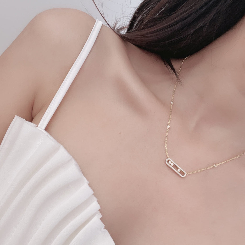 Messika Move Cubic Zirconia Paved Necklace