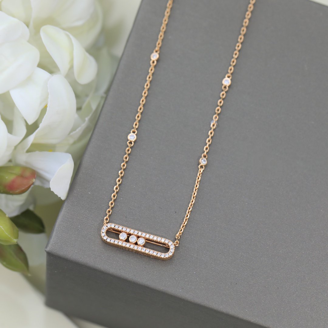 Messika Move Cubic Zirconia Paved Necklace