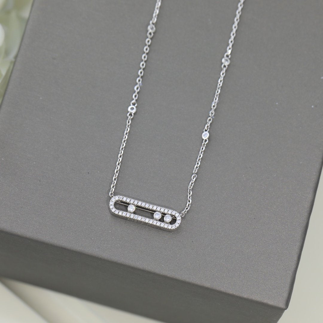 Messika Move Cubic Zirconia Paved Necklace