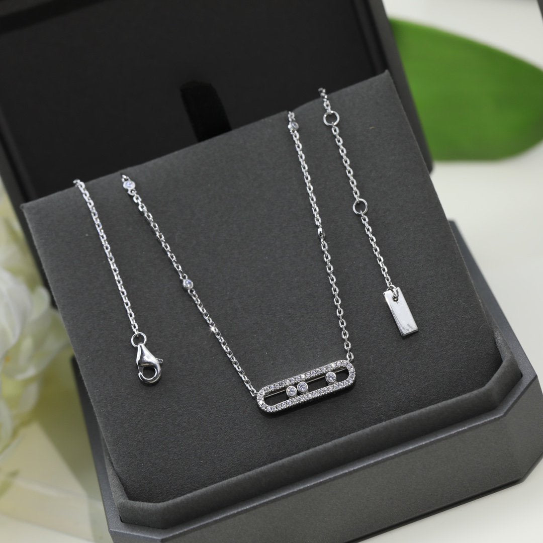 Messika Move Cubic Zirconia Paved Necklace