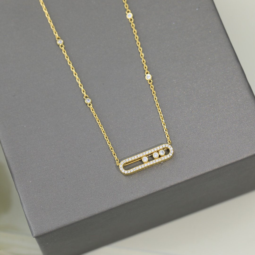 Messika Move Cubic Zirconia Paved Necklace