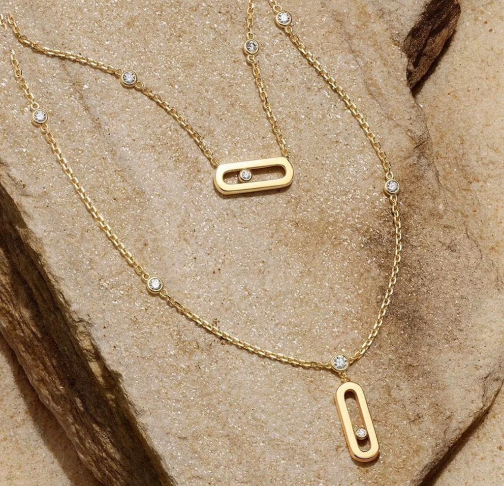 Messika Move Uno 2 Rangs Paved Necklace