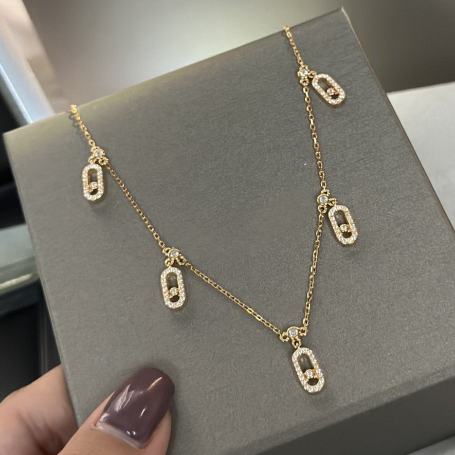 Messika Choker Move Uno Pampille Paved Gold Cubic Zirconia Necklace