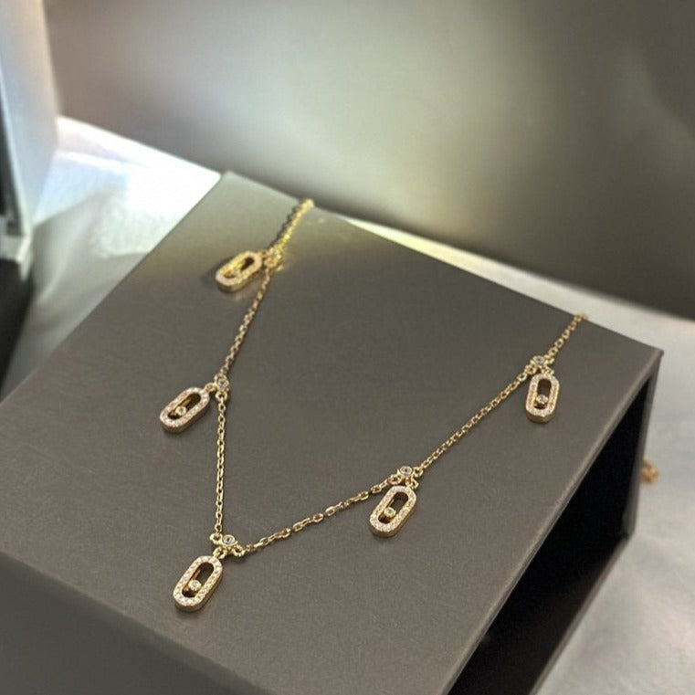 Messika Choker Move Uno Pampille Paved Gold Cubic Zirconia Necklace