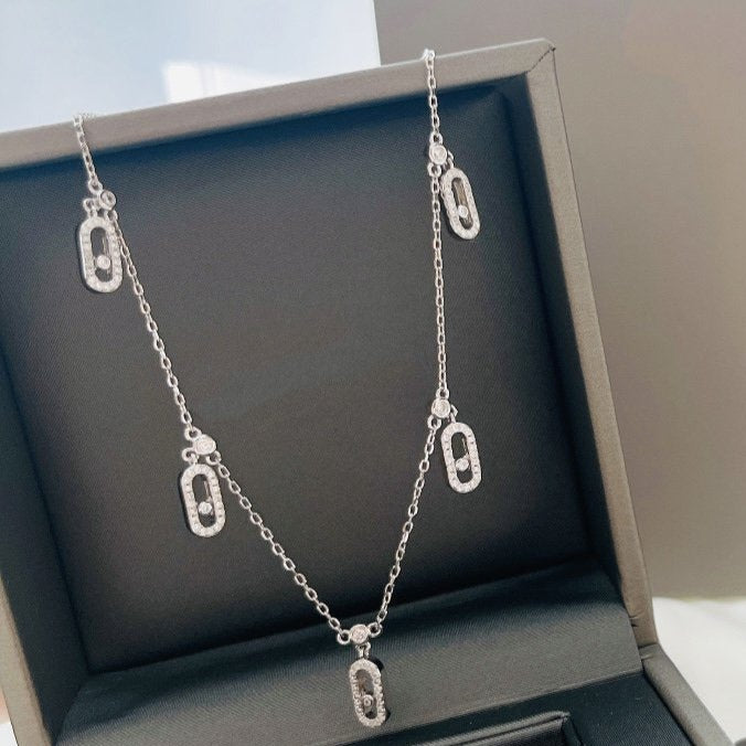 Messika Choker Move Uno Pampille Paved Silver Cubic Zirconia Necklace