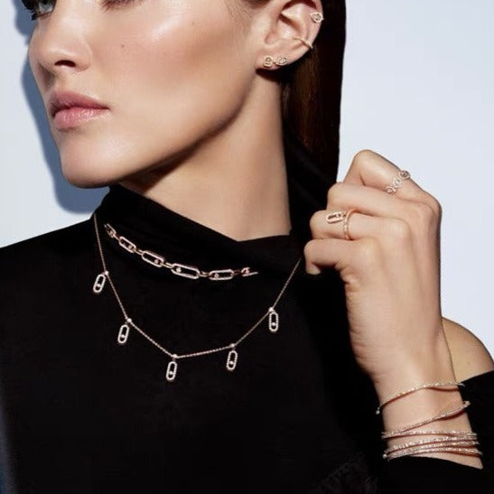 Messika Choker Move Uno Pampille Paved Silver Cubic Zirconia Necklace