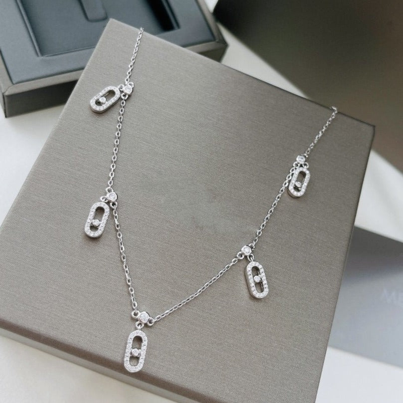 Messika Choker Move Uno Pampille Paved Silver Cubic Zirconia Necklace