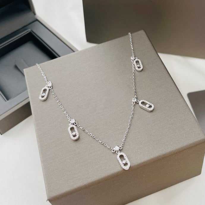 Messika Choker Move Uno Pampille Paved Silver Cubic Zirconia Necklace