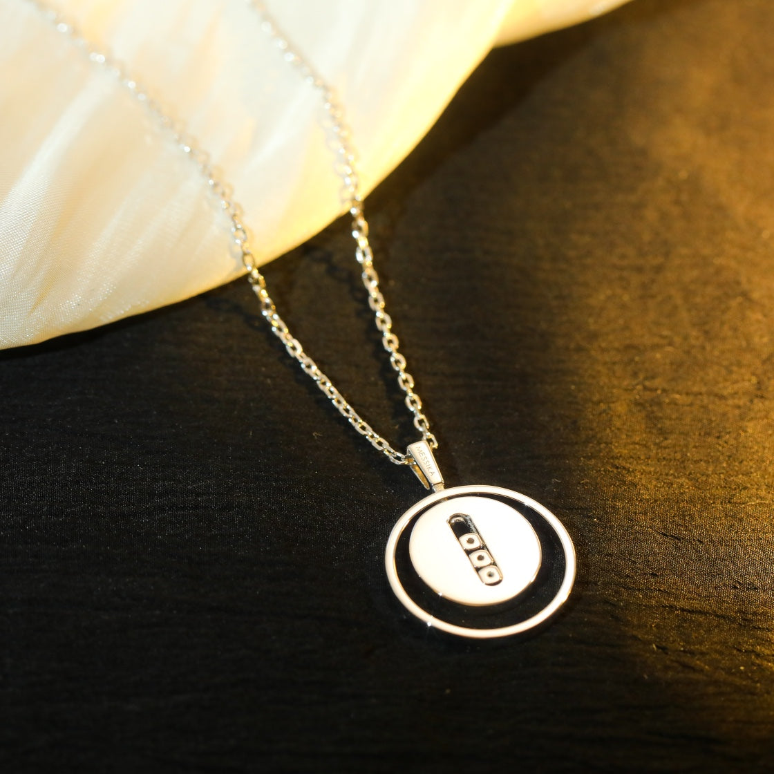 Messika Lucky Move Mm Silver Cubic Zirconia Necklace