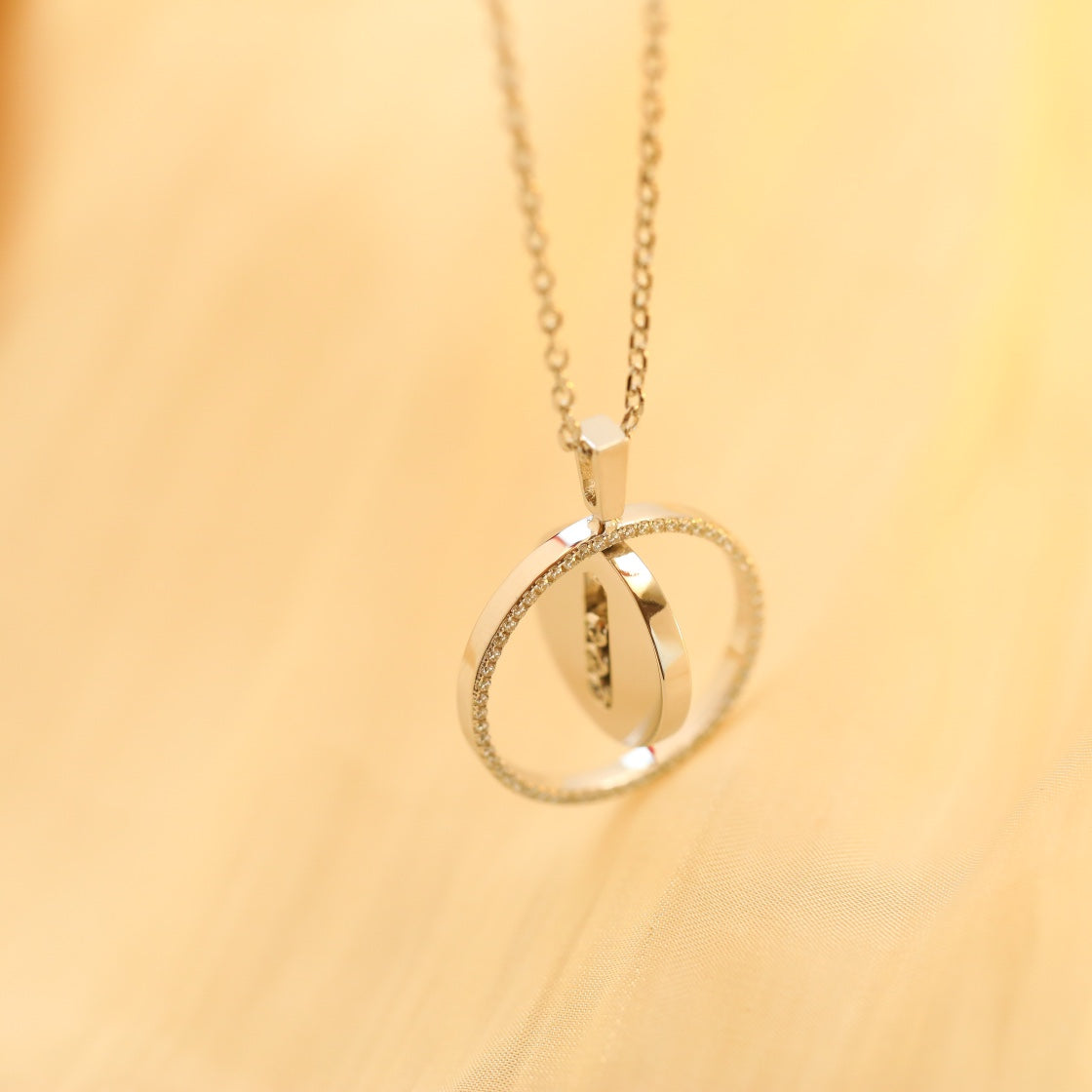 Messika Lucky Move Mm Silver Cubic Zirconia Necklace