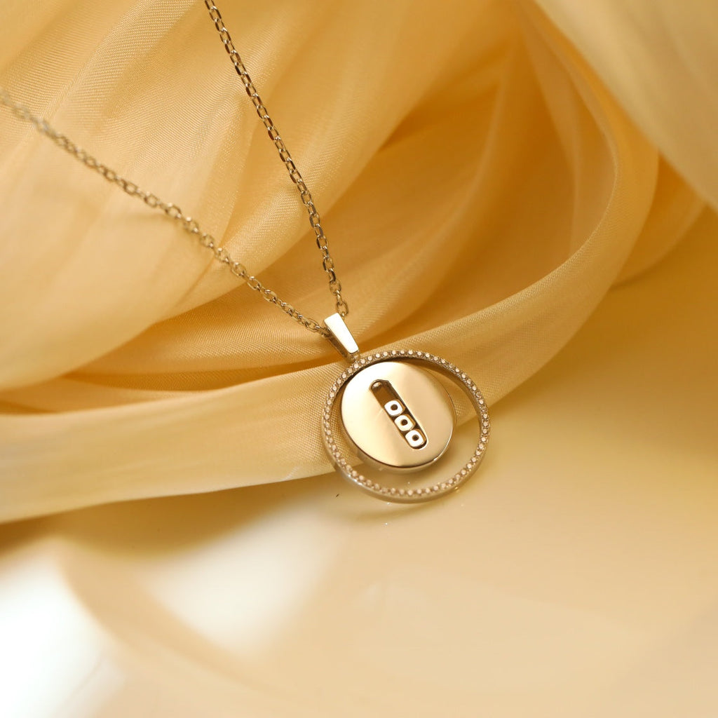 Messika Lucky Move Mm Silver Cubic Zirconia Necklace