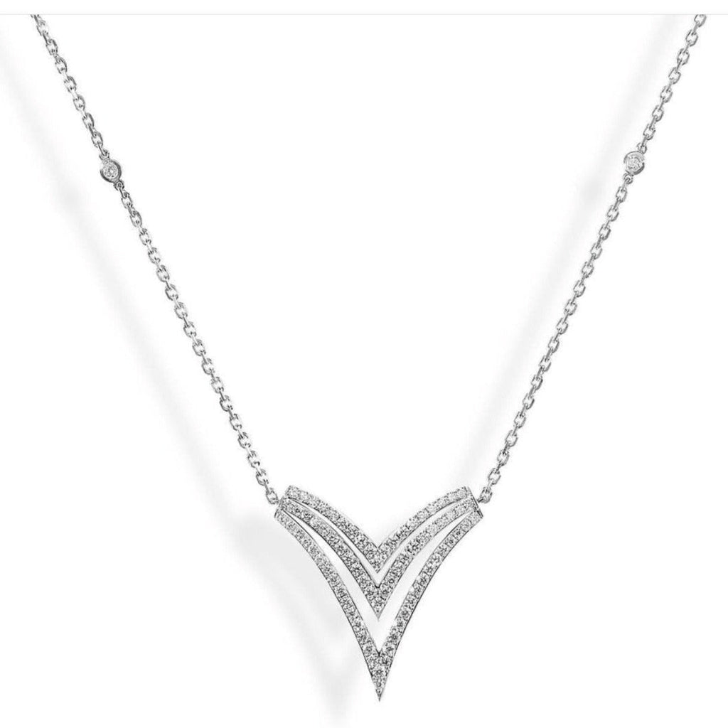 Messika Messik Heart Cubic Zirconia Necklace
