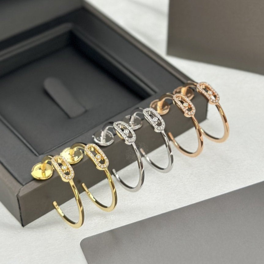 Messika Creoles Move Uno PM Cubic Zirconia Earrings