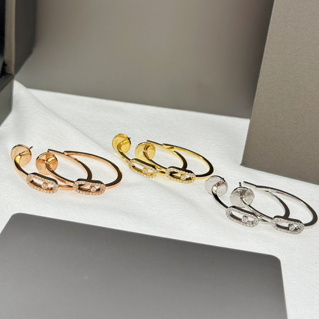 Messika Creoles Move Uno PM Cubic Zirconia Earrings