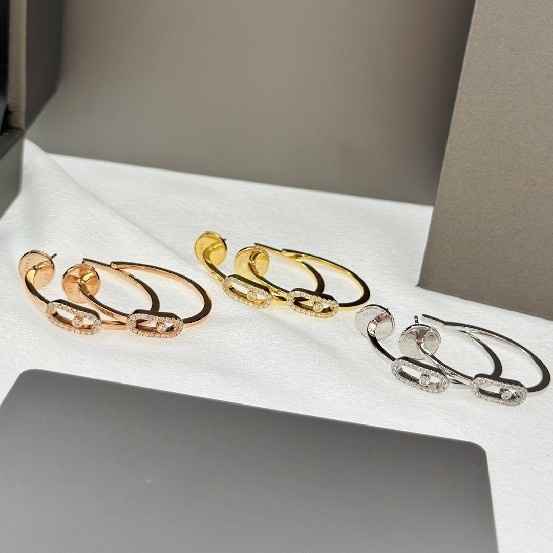 Messika Creoles Move Uno PM Cubic Zirconia Earrings