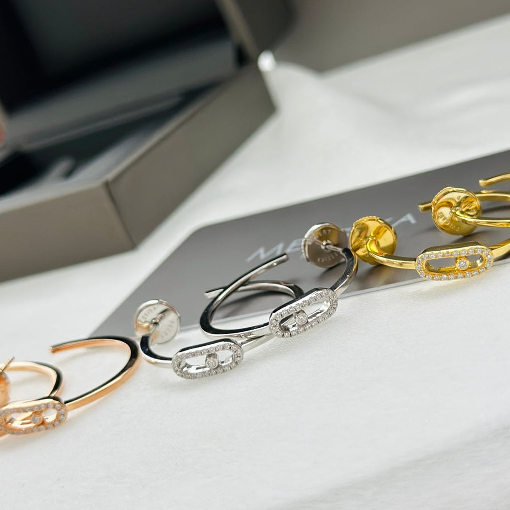 Messika Creoles Move Uno PM Cubic Zirconia Earrings