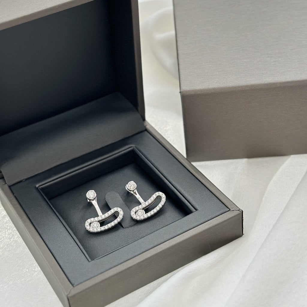 Messika Move Uno Silver Cubic Zirconia Earrings