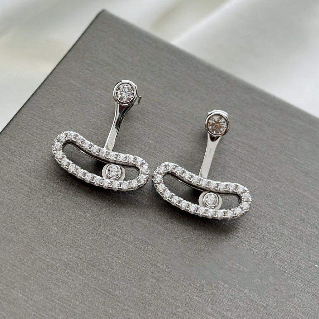 Messika Move Uno Silver Cubic Zirconia Earrings