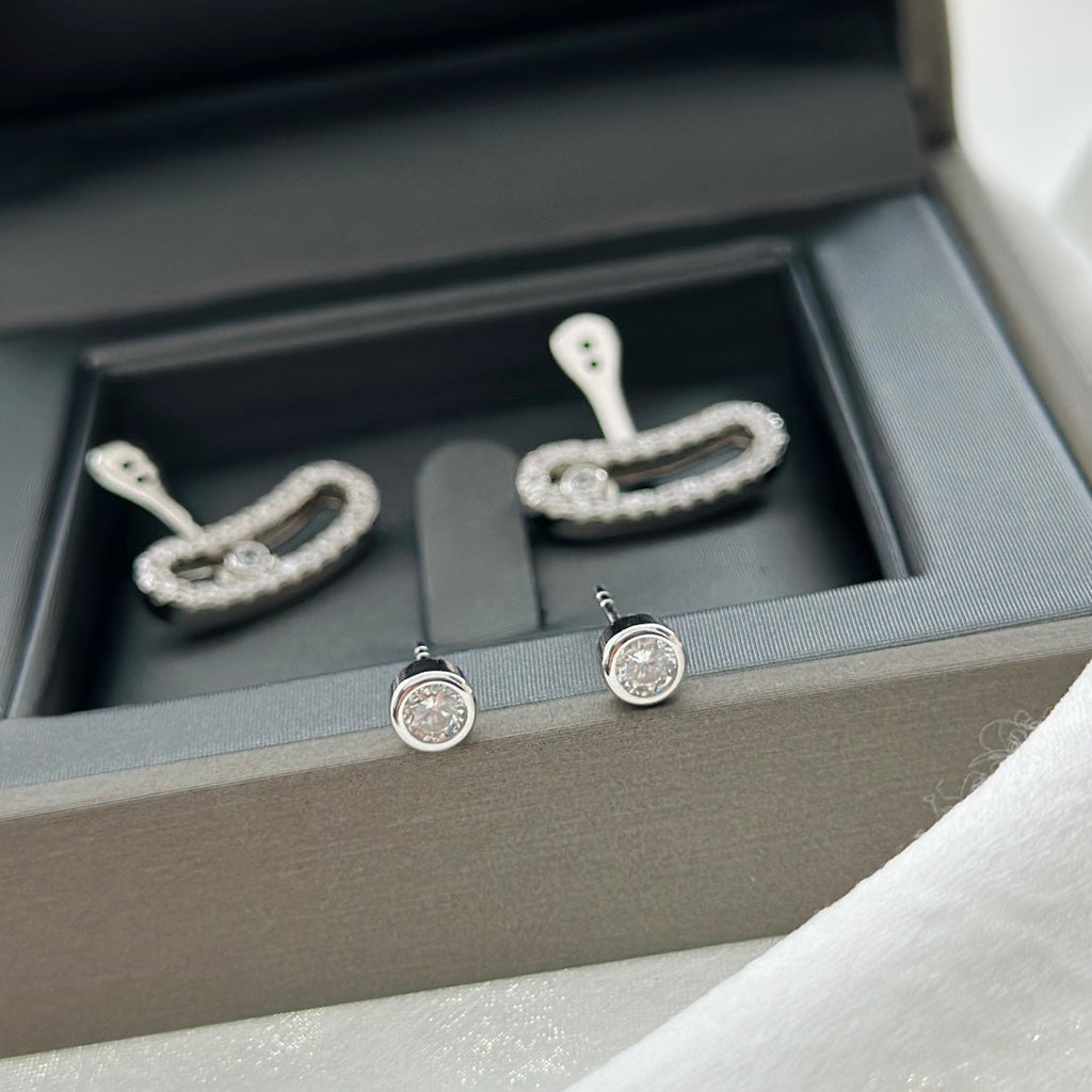Messika Move Uno Silver Cubic Zirconia Earrings