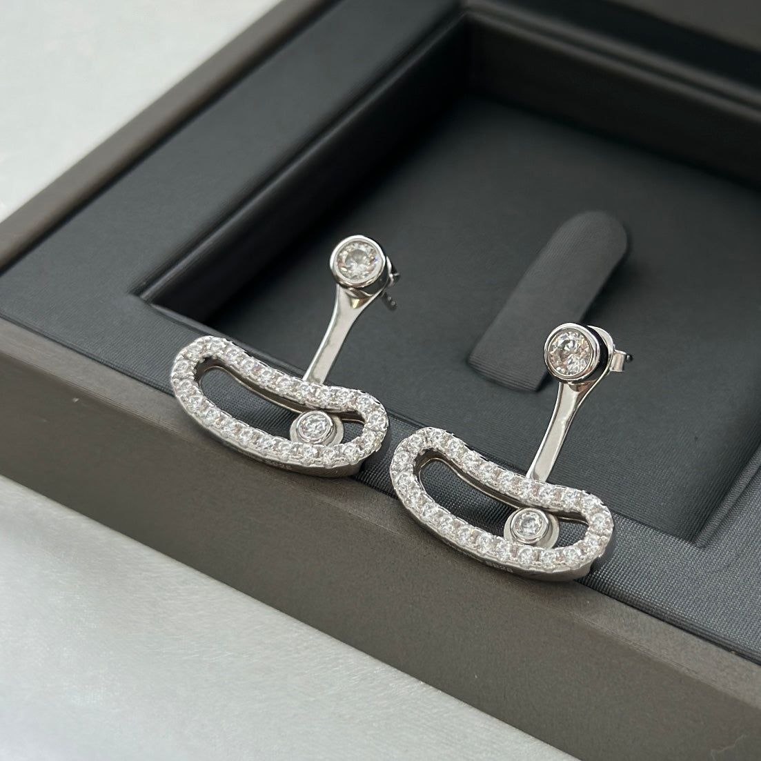 Messika Move Uno Silver Cubic Zirconia Earrings