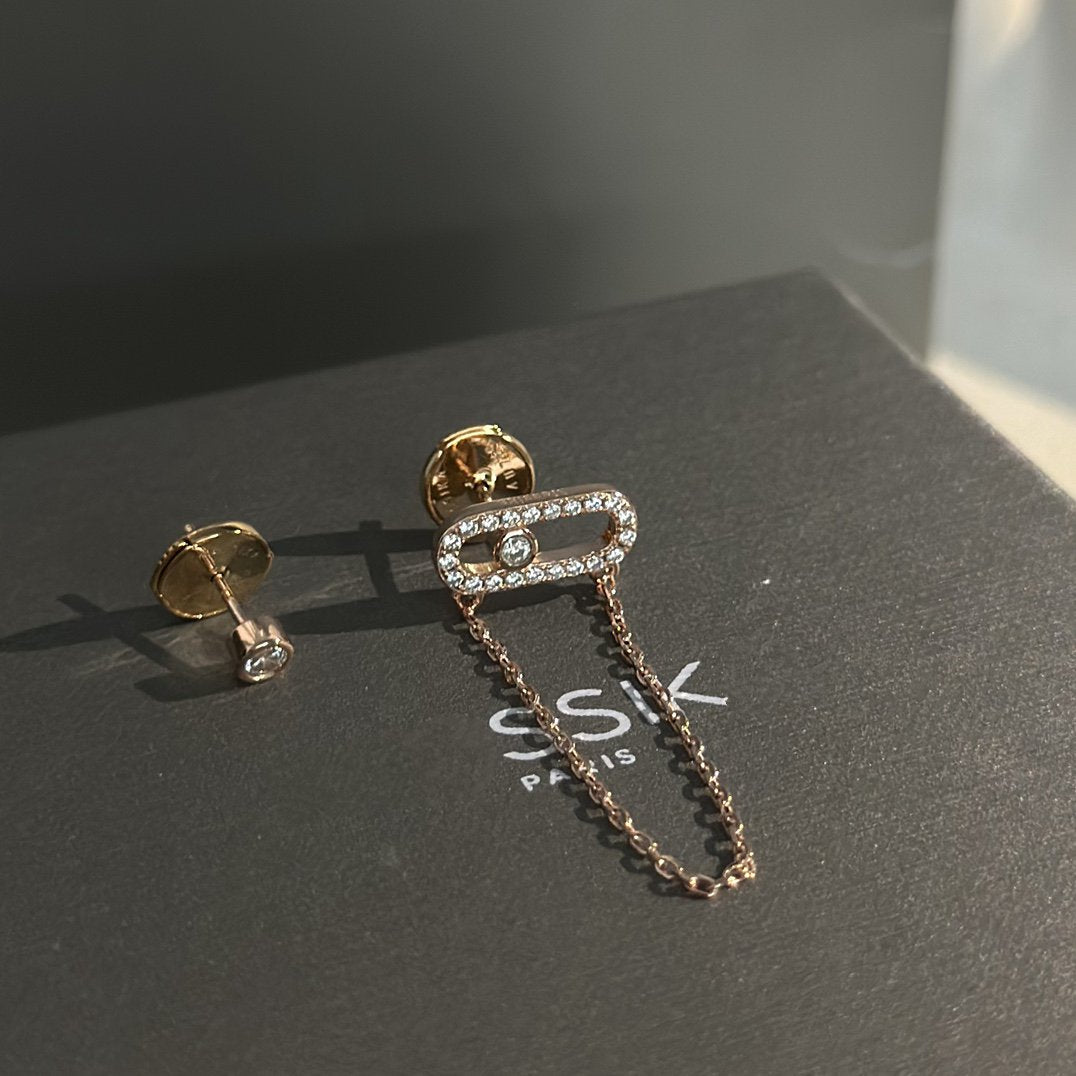 Messika Move Uno Chaine Cubic Zirconia Earrings