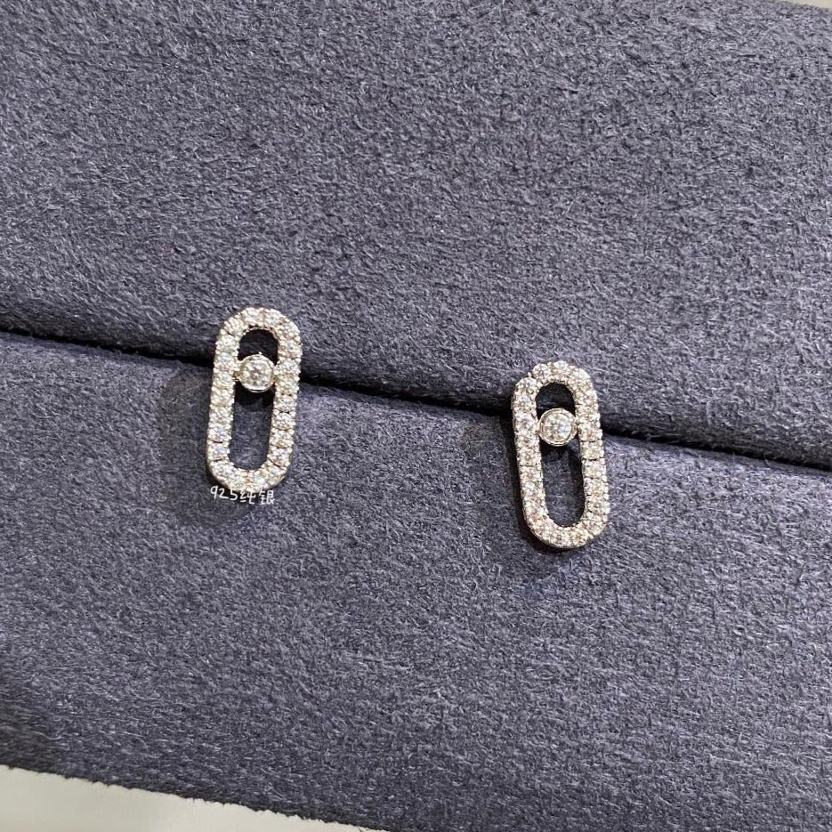 Messika Move Uno Paved Cubic Zirconia Earrings