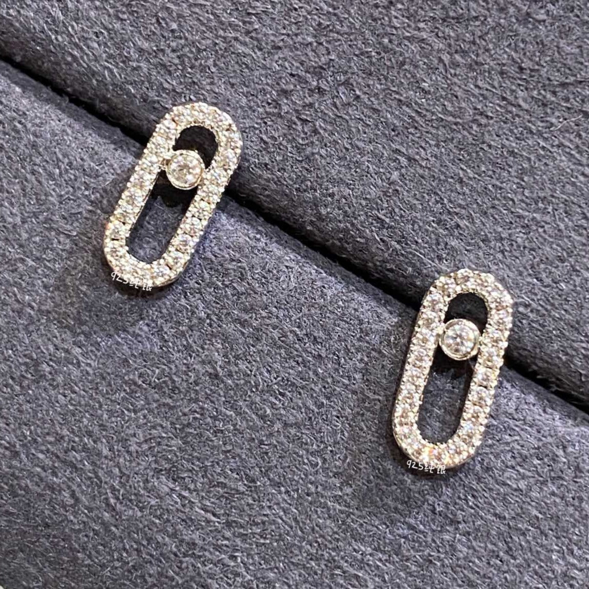 Messika Move Uno Paved Cubic Zirconia Earrings