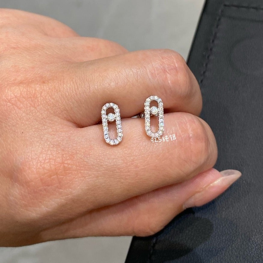 Messika Move Uno Paved Cubic Zirconia Earrings