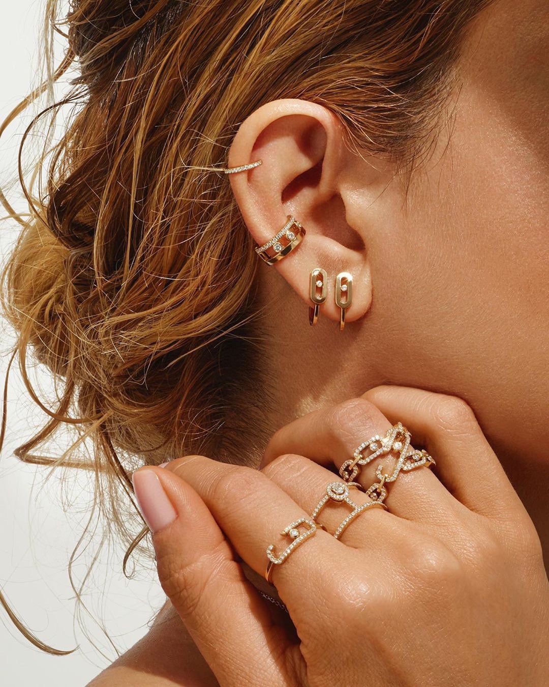 Messika Creoles Move Uno Mini 1 Cubic Zirconia Earrings