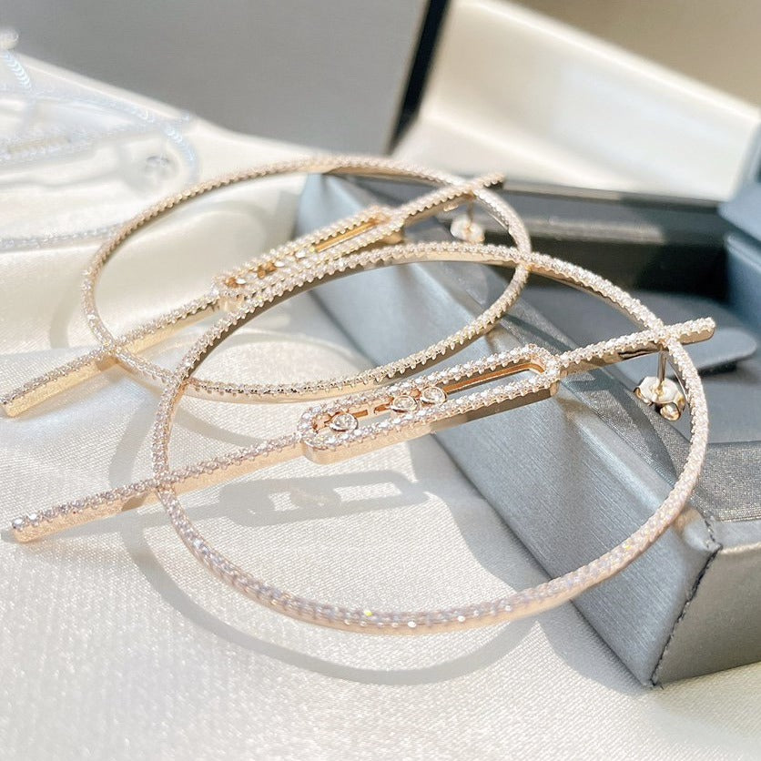 Messika Move Uno Earrings Cubic Zirconia