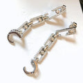 Messika Puces Paved Lucky Move Silver Cubic Zirconia Earrings