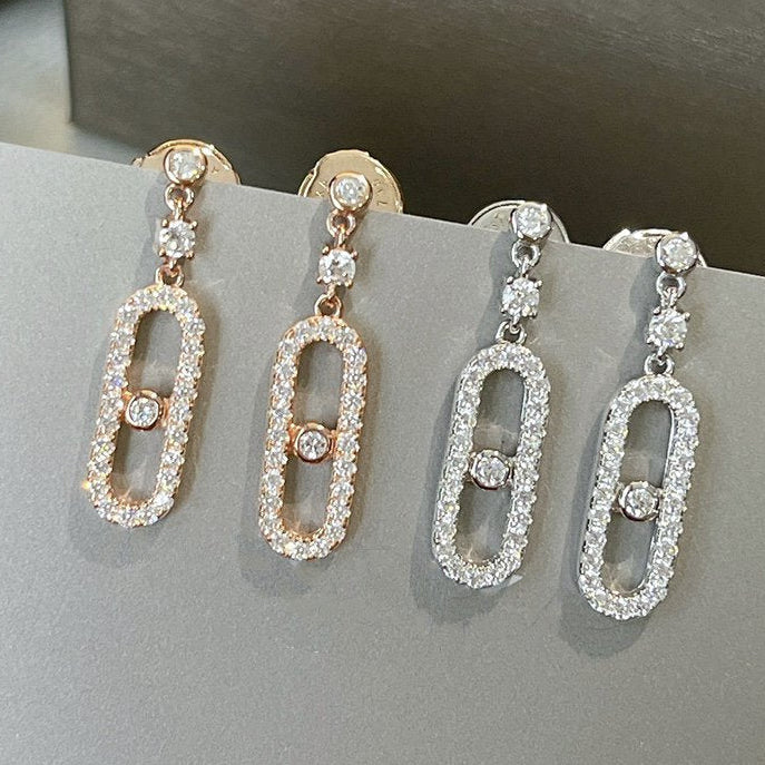 Messika Dormeuses Move Uno Cubic Zirconia Earrings