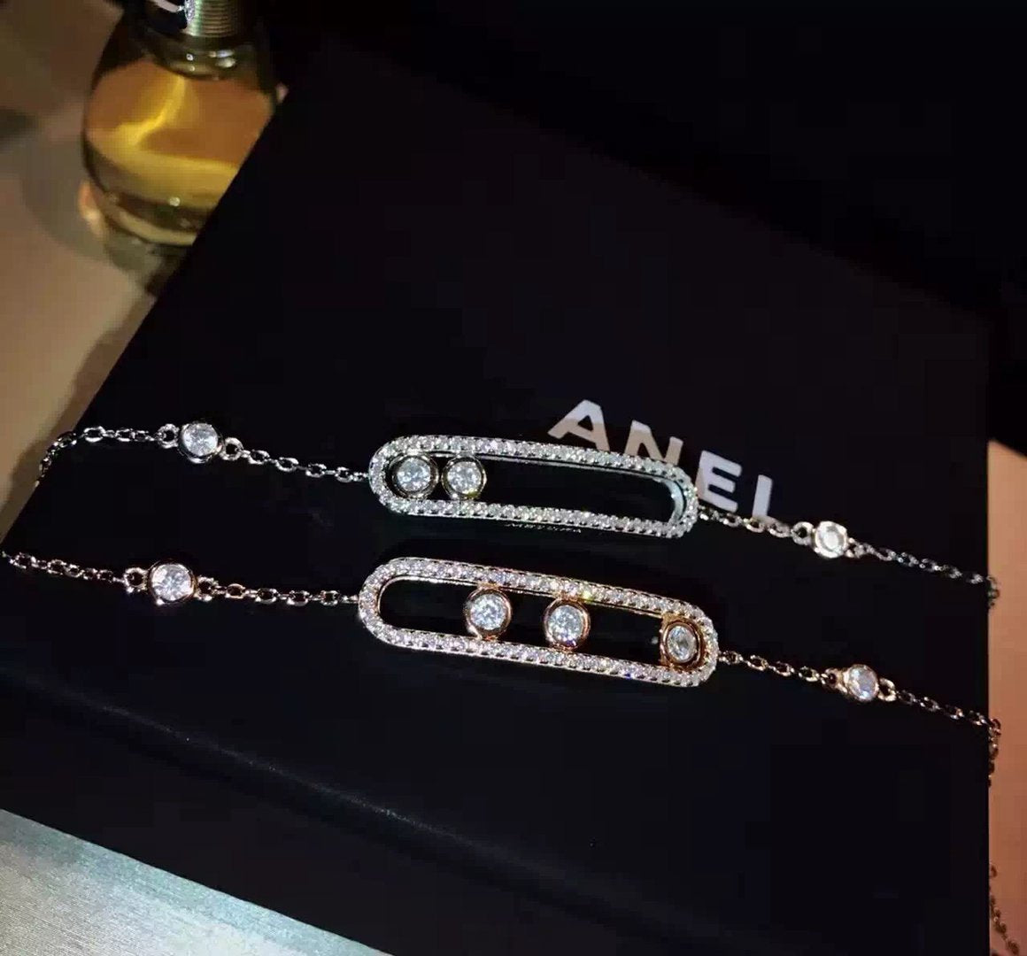 Messika Baby Move Paved Pink Gold Cubic Zirconia Bracelet
