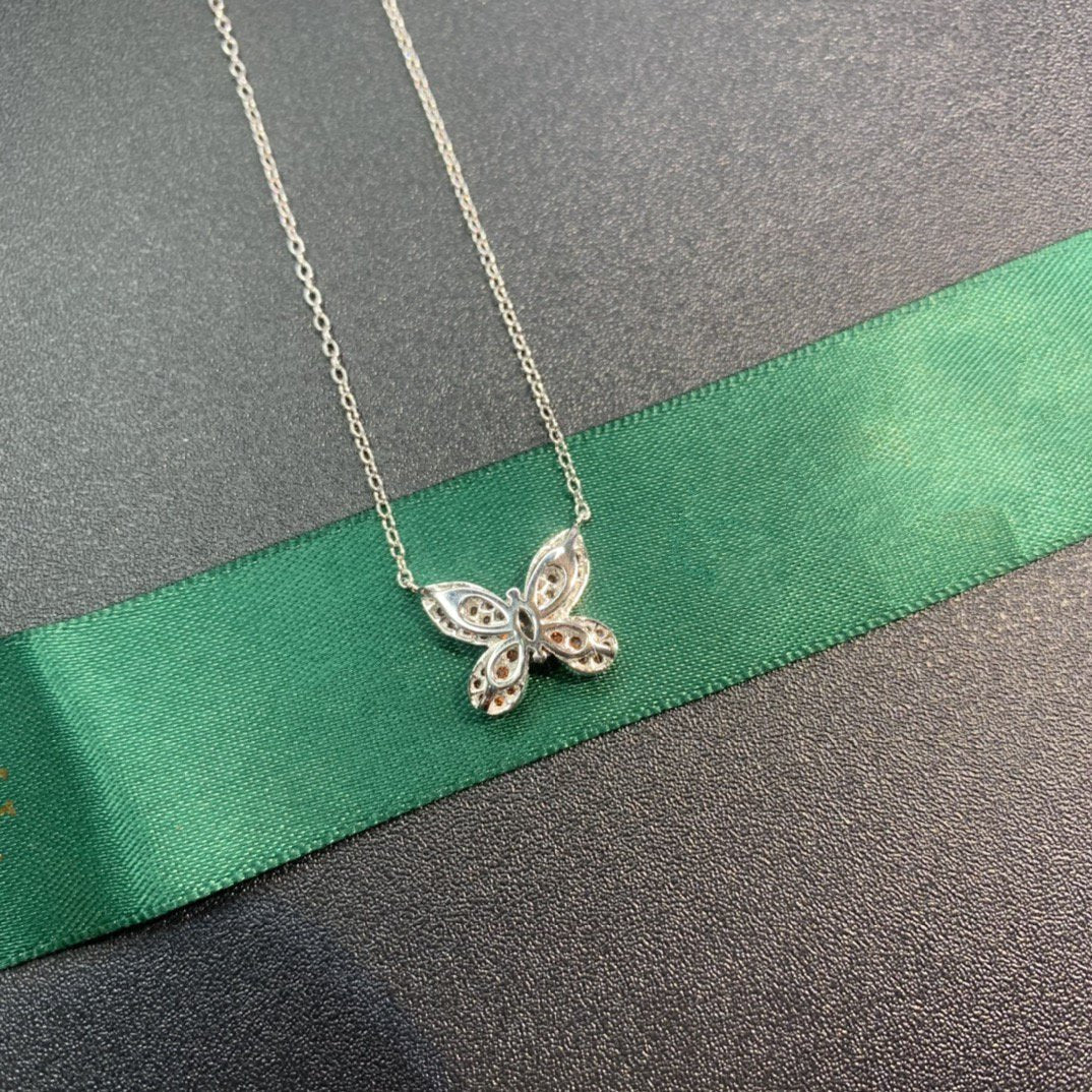 Graff Butterfly Orange Cubic Zirconia Paved Necklace