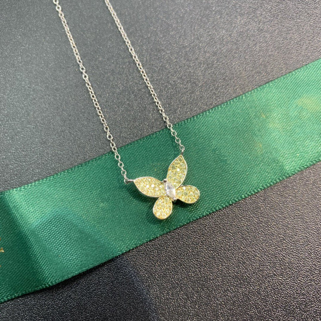Graff Butterfly Yellow Cubic Zirconia Paved Necklace