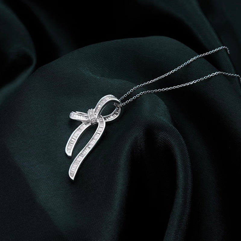 Graff Gra Silver Cubic Zirconia Paved Necklace