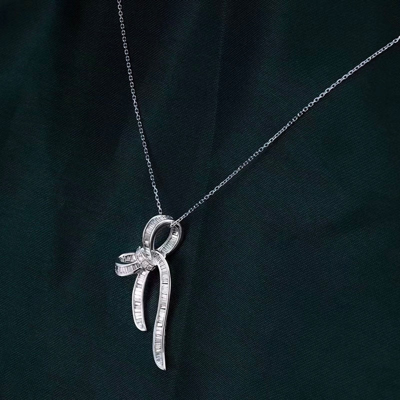 Graff Gra Silver Cubic Zirconia Paved Necklace