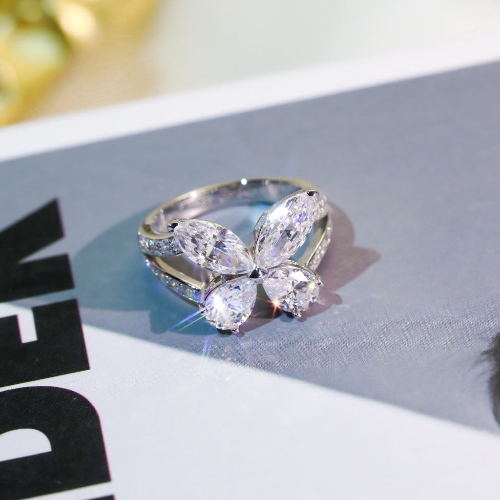 Graff Butterfly Classic Silver Cubic Zirconia Ring