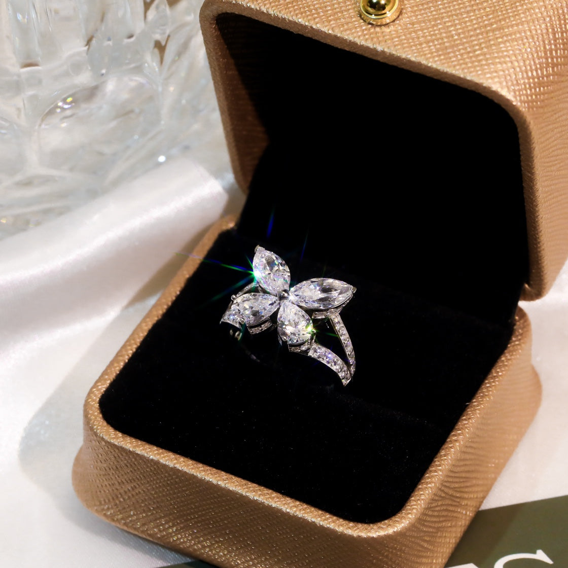 Graff Butterfly Classic Silver Cubic Zirconia Ring