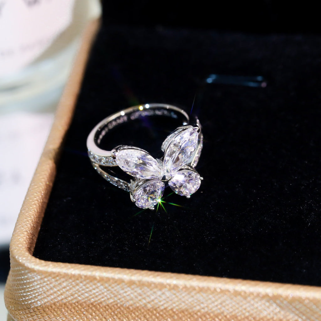 Graff Butterfly Classic Silver Cubic Zirconia Ring