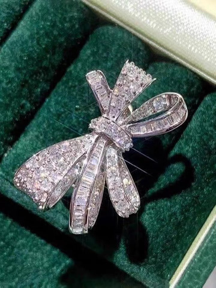 Graff Tildas Bow Double Knot Silver Cubic Zirconia Ring